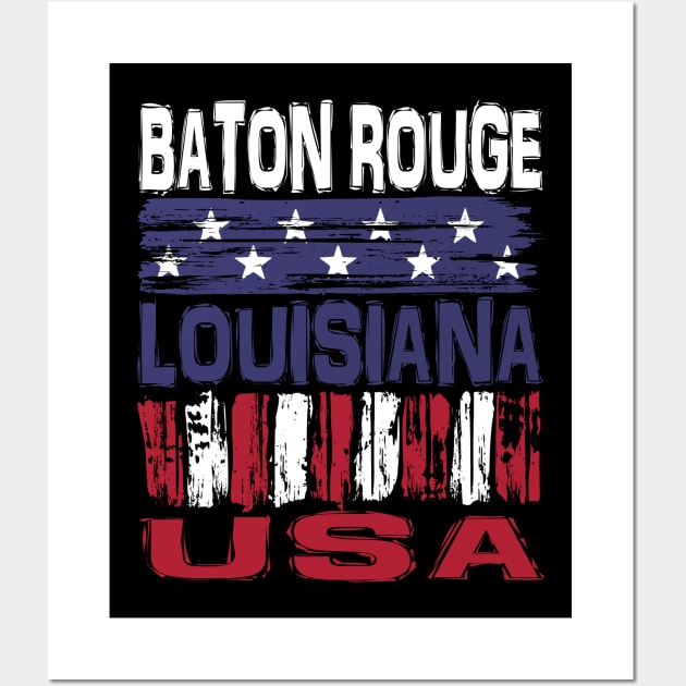 Baton Rouge USA T-Shirt Wall Art by Nerd_art